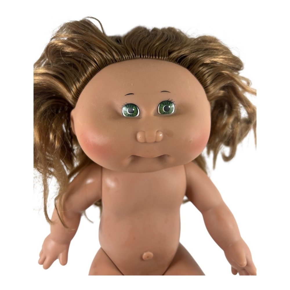 Mattel Cabbage Patch Kids Vinyl Hard Body Green Eyes Brown Hair oaa 1978 Splash
